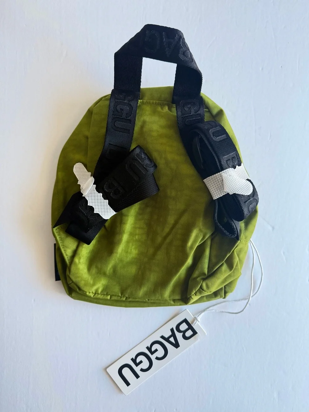 NWT BAGGU Mini Nylon Backpack Green Juice - Picture 2 of 4